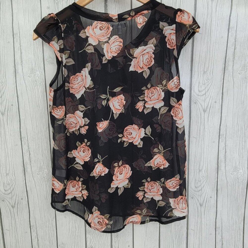 Marisol Sheer Floral Top S - Picture 5 of 8